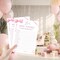 Pink Bow Baby Shower Games Cards, Funny Baby Shower Games Party Activities